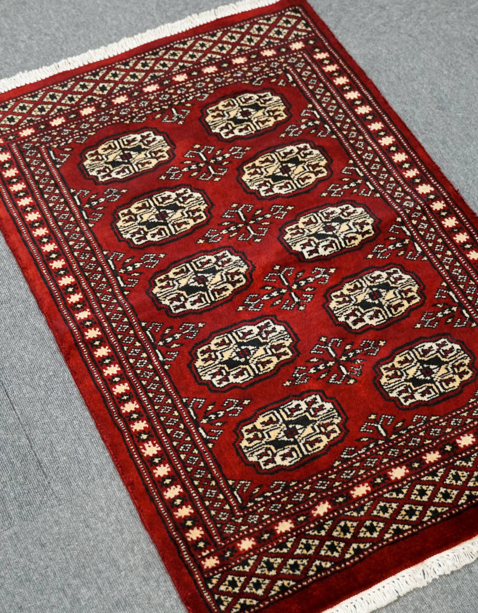 48％割引【初回限定】 パキスタン手織り絨毯 size:93×65cm ラグ ラグ/カーペット/マット-WWW.FIDAKENYA.ORG