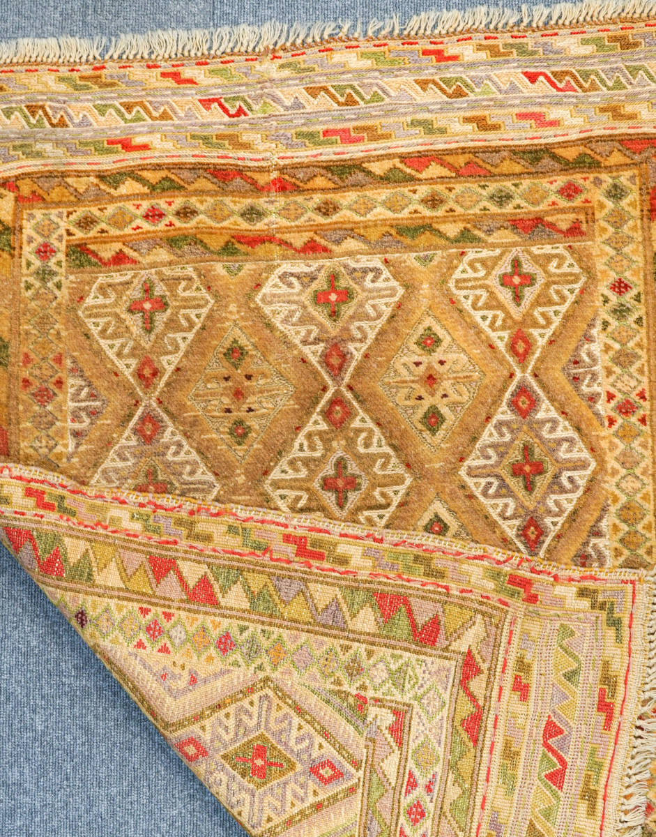 ランキングTOP5 アフガニスタン マシュワニキリム 手織り絨毯 size 