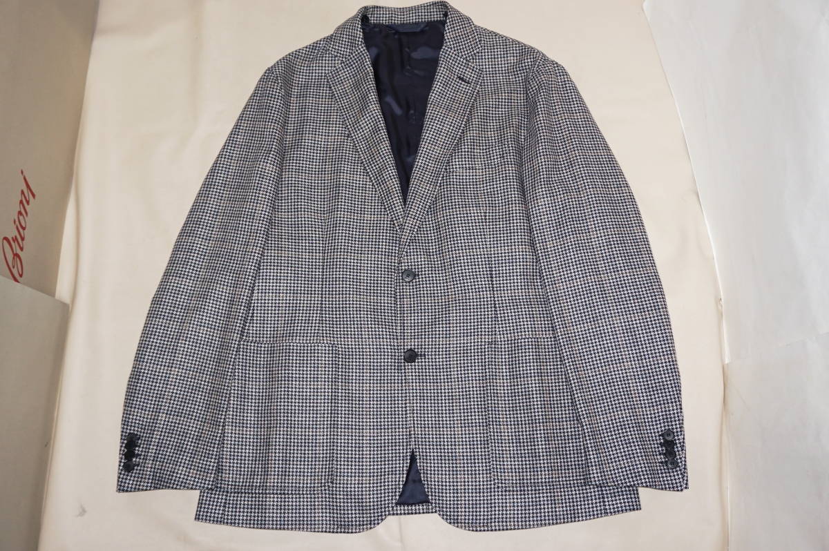 新品”Brioni ブリオーニ高級シルク地ブレザー”52_画像3