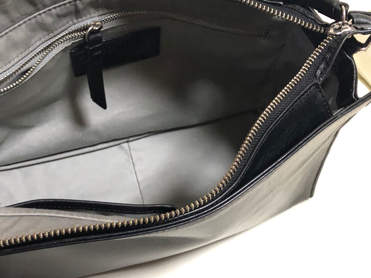 MARGARET HOWELL idea マーガレットハウエル アイデア アイディアオールレザーショルダーバッグ美品