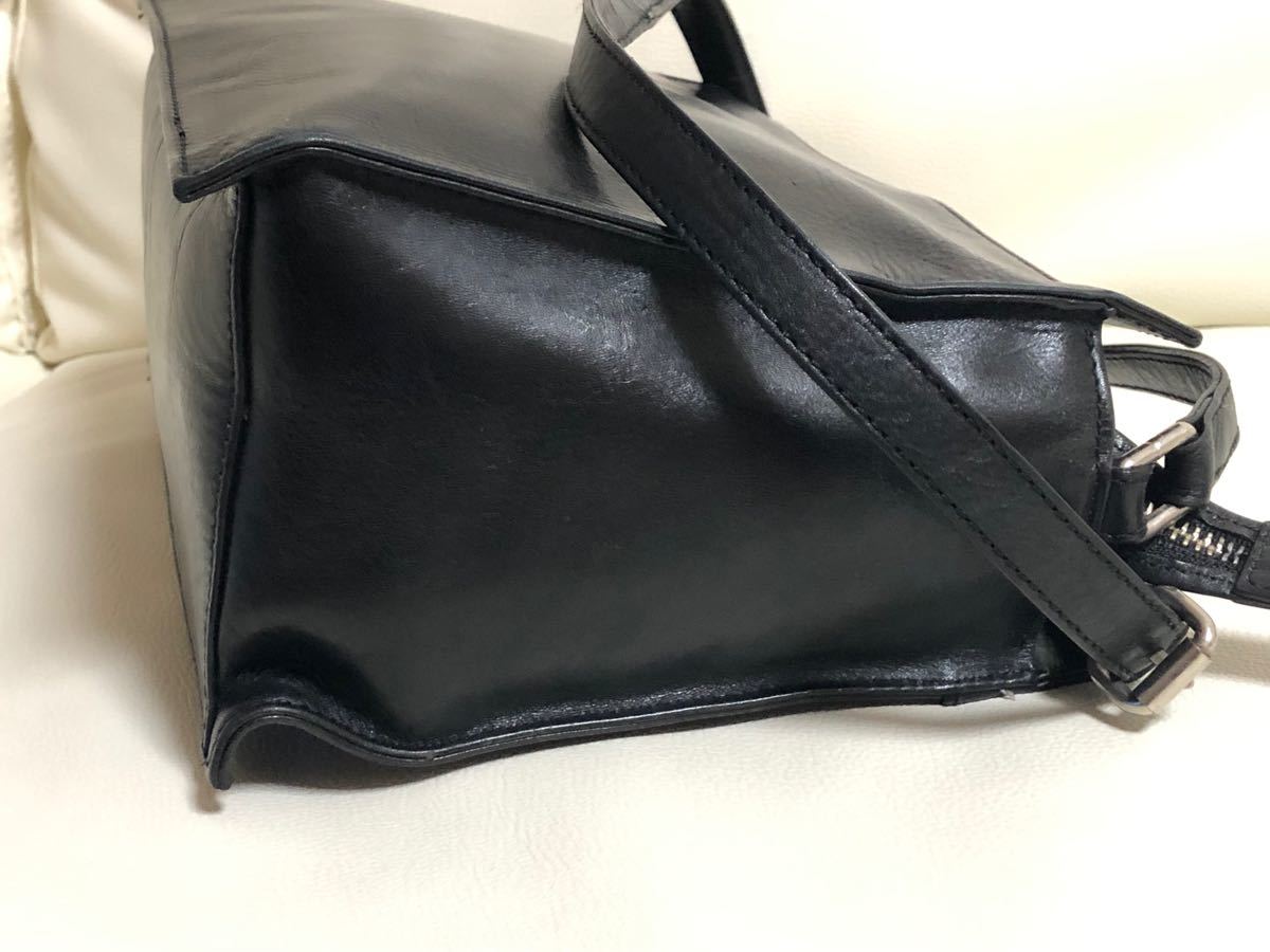 MARGARET HOWELL idea マーガレットハウエル アイデア アイディアオールレザーショルダーバッグ美品
