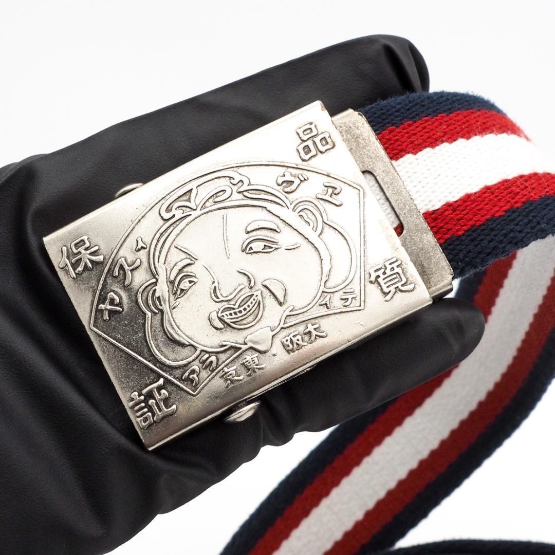 希少品 Evisu Paris vintage belt エビスベルト カーキ 希少》EVISU PARIS ベルト シルバー ガチャベルト フリー