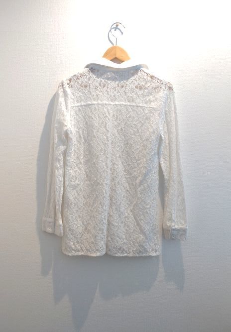  Cecil McBee * white total race button down blouse shirt 