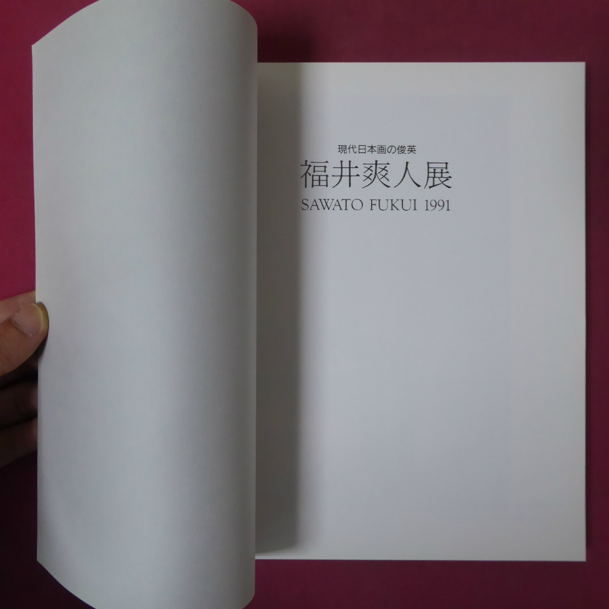 p6図録【現代日本画の俊英 福井爽人展/1991年・松屋銀座ほか】河北倫明:福井爽人の絵_画像3