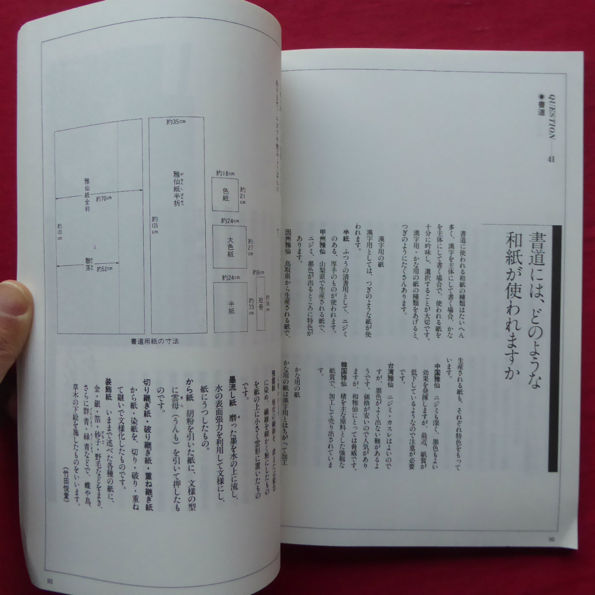 g3/和紙の手帖【和紙の歴史・製法・用途・産地のすべて/全国手すき和紙連合会・1995年】漉きの実際、形と色_画像9