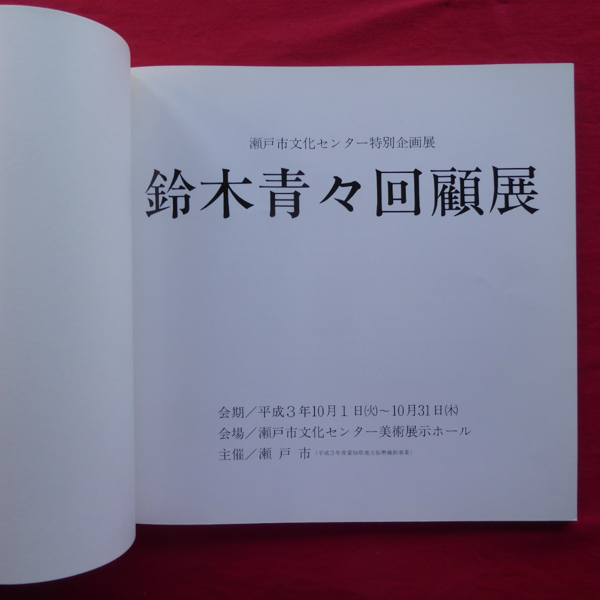 d12図録【鈴木青々回顧展/1991年・瀬戸市文化センター】_画像3