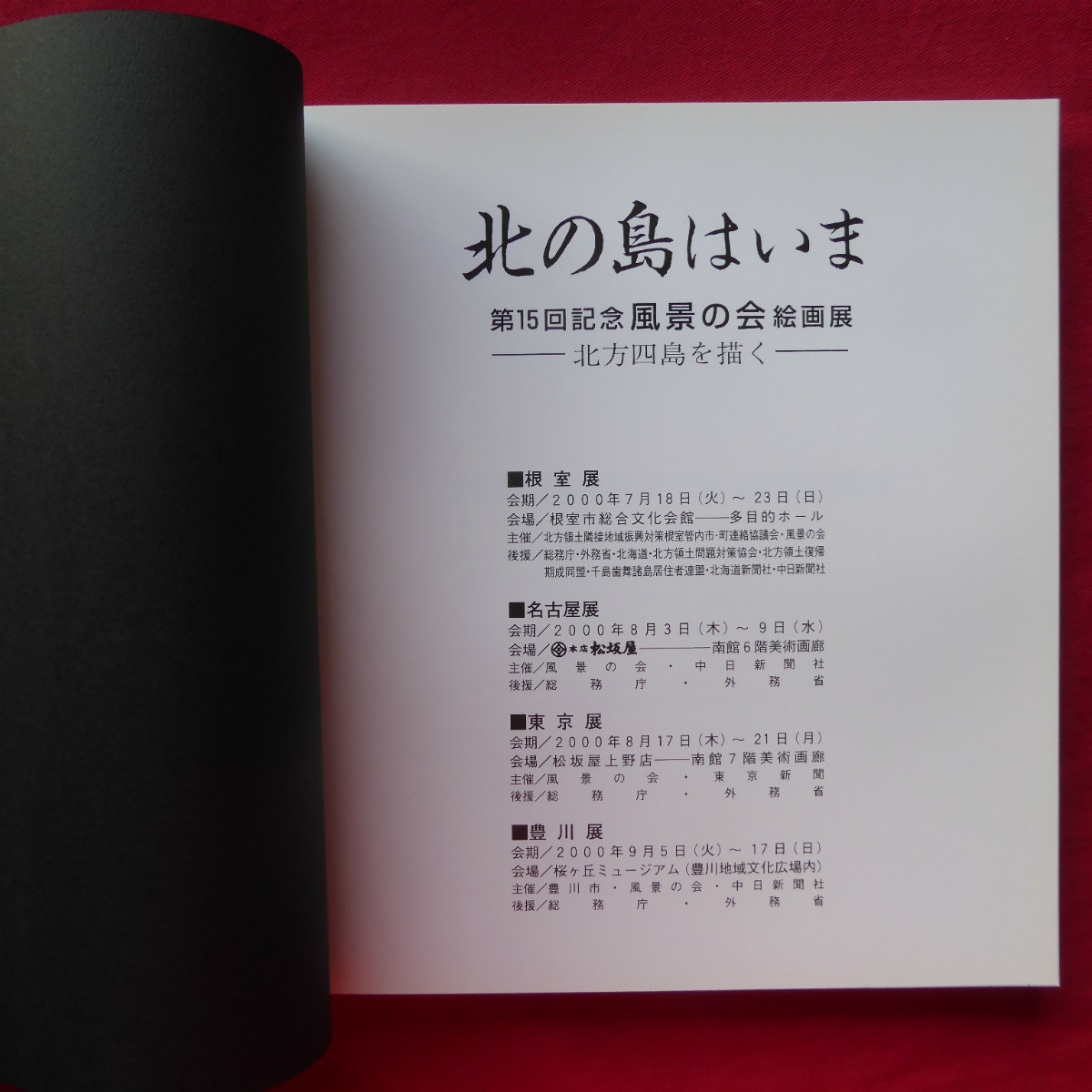 w19図録【第15回風景の会 絵画展 北の島はいま-北方四島を描く-/2000年・松坂屋本店ほか】_画像3