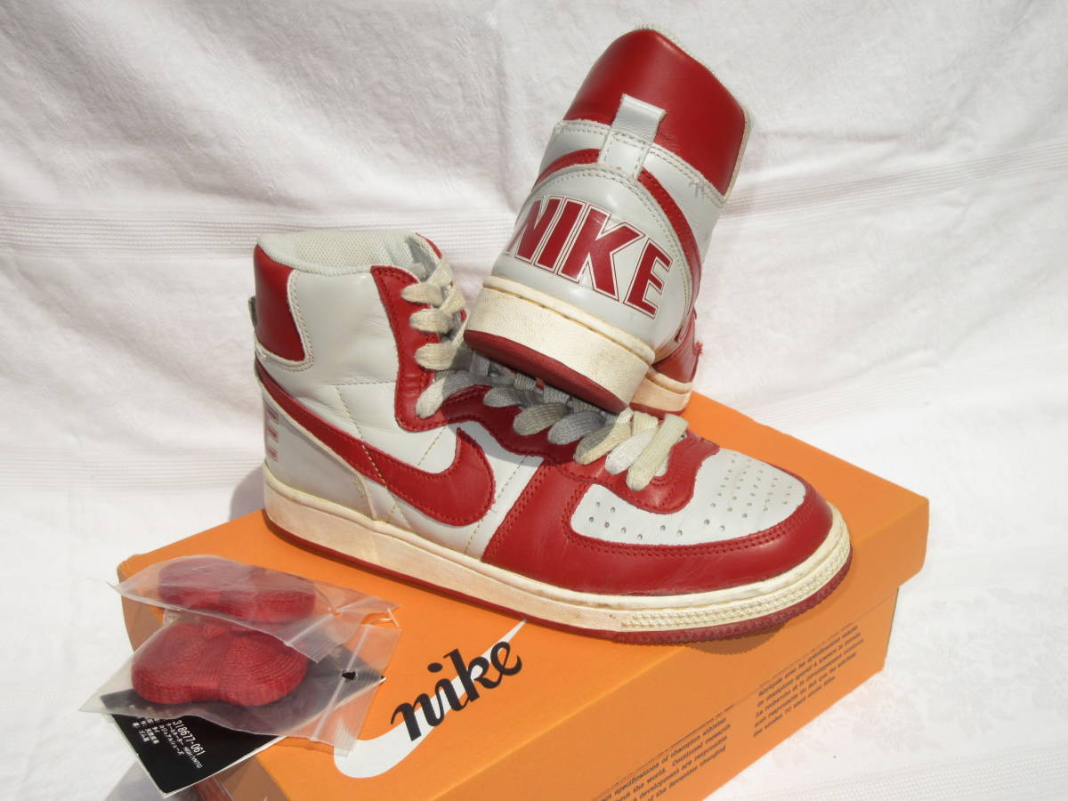 美品 送料無料 2008年 限定 ナイキ NIKE TERMINATOR HIGH VNTG US7.5 25.5cm 318677-061 ヴィンテージ ターミネーター 赤×灰red×grayの画像1