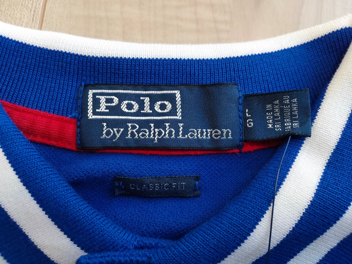 L 新品 ラルフローレン × MLB ポロシャツ CUBS カブス 青 半袖 
