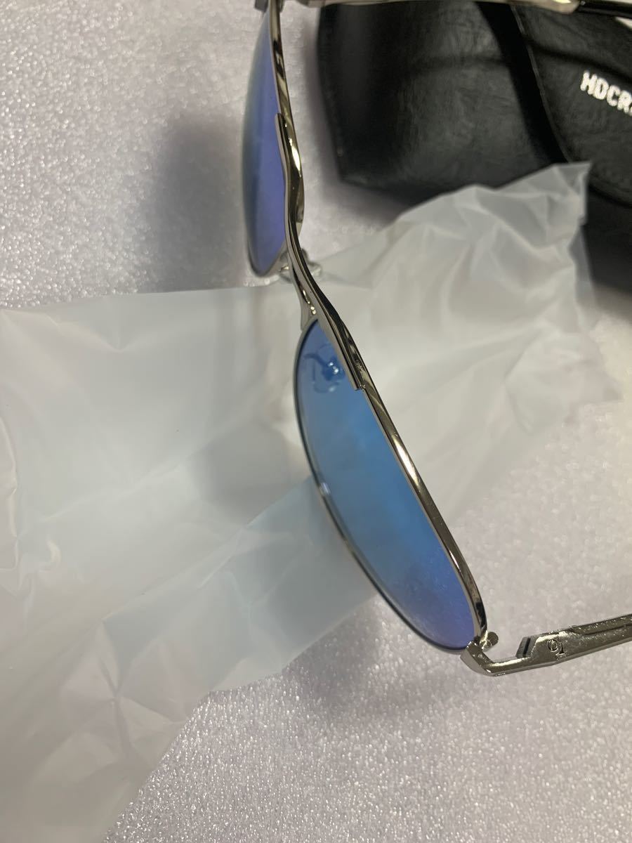 偏光サングラス 超軽量 UV400 紫外線カットメタルフレーム男女兼用