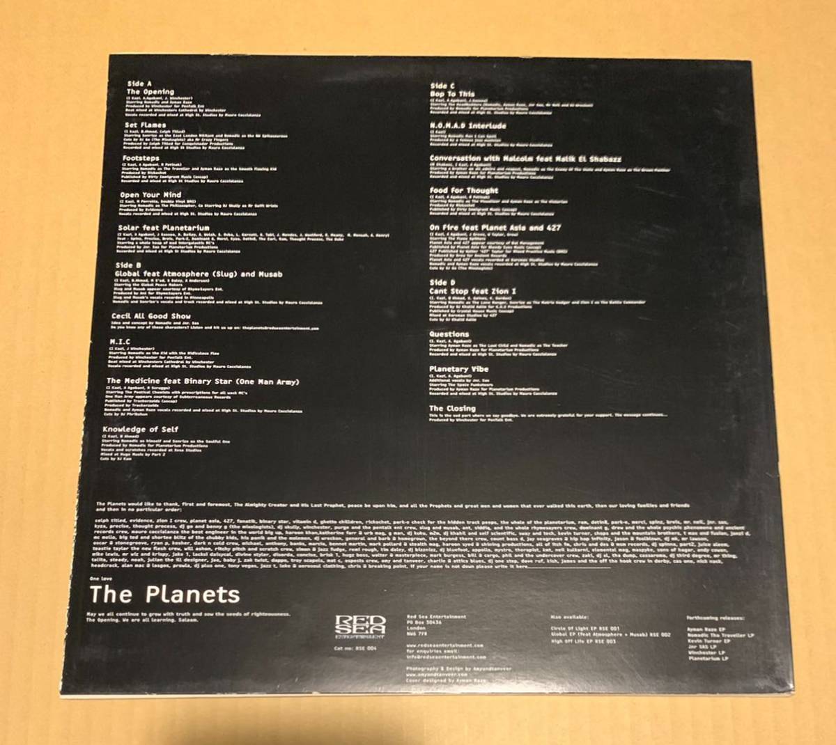 The Planets The Opening LP Planet Asia アングラ Atmosphere Musab Zion I Roots Manuva Task Force Mark B The Beatnuts_画像2