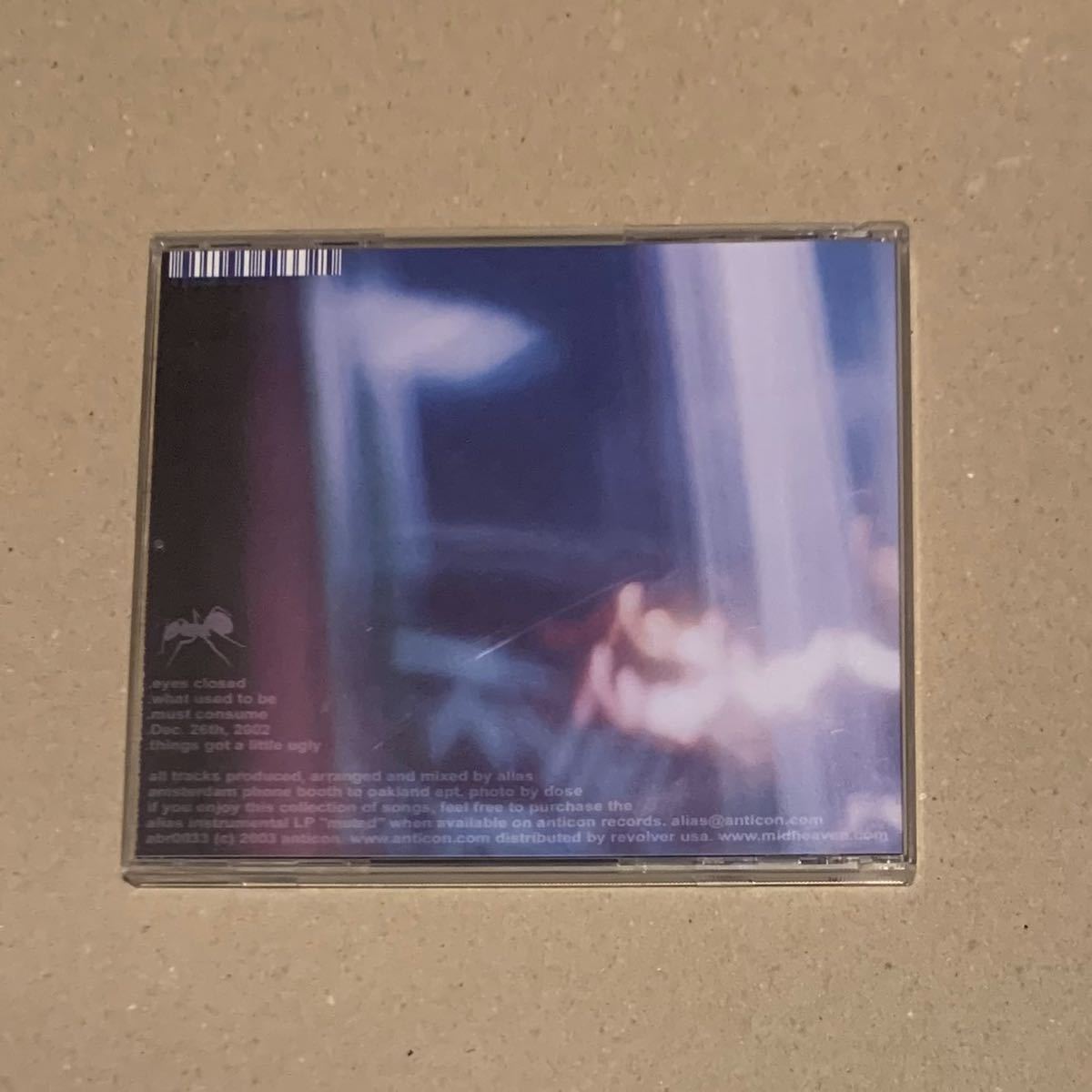 Alias Eyes Closed EP CD Dose One anticon アングラ Downtempo Trip Hop Psychedelic Leftfield Instrumental アングラ アブストラクト_画像2