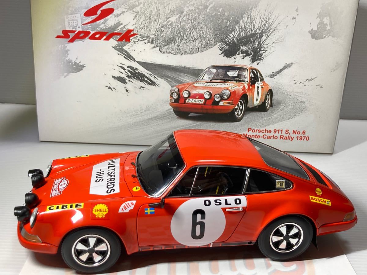 1/18 スパーク ポルシェ911 S モンテカルロラリー 1970 #6 1/18 スパーク ポルシェ911 S モンテカルロラリー 1970 #6