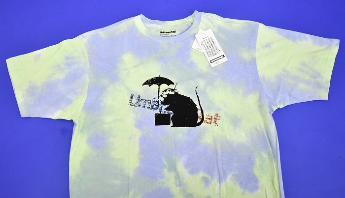 BRANDALISED（ブランダライズド）BANKSY バンクシー UMBRELLARAT TIE-DYE CREW NECK S/S Tee ラビットタイダイクルーネックTシャツ コラボ_画像7