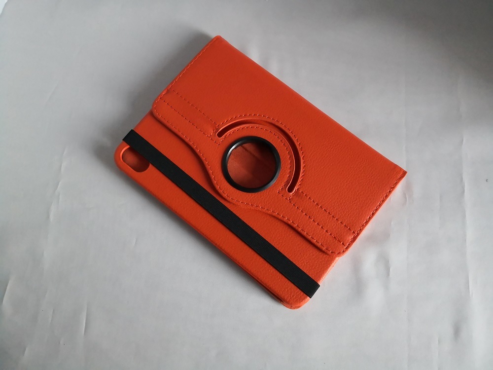 iPad mini6 オレンジ 360度回転機能付 レザー ケース _画像7