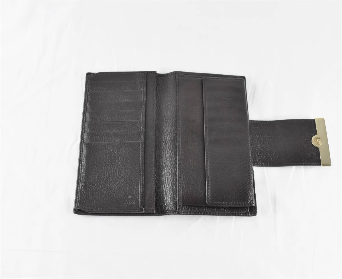 GUCCI グッチ グッチシマ シングルフラップ 二つ折り長財布 (U03179)_画像5