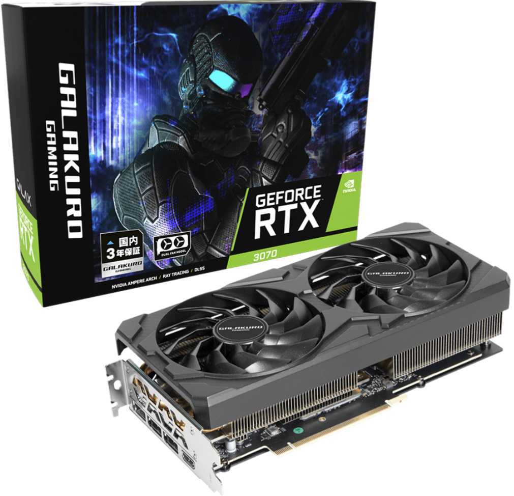 玄人志向 NVIDIA RTX3070 非LHR GG-RTX3070-E8GB/OC/DF2 | laninternet