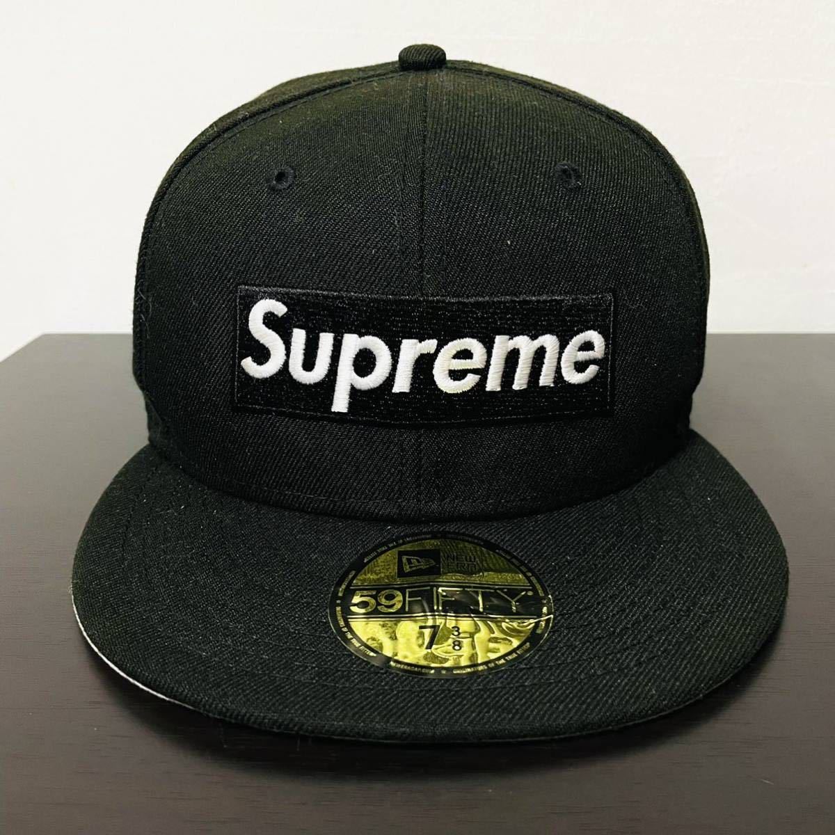 Supreme New Era Champions Box Logo Cap Black 58.7cm 7 3/8 21ss 黒 