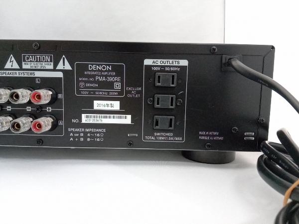 DENON PMA-390RE K (ブラック) プリメインアンプ(△□30-03-07