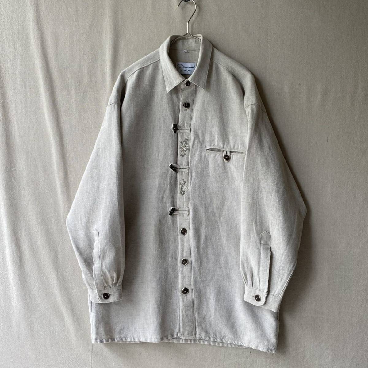 激安超特価 希少 vintage ユーロ 刺繍 レザー デザイン デニム