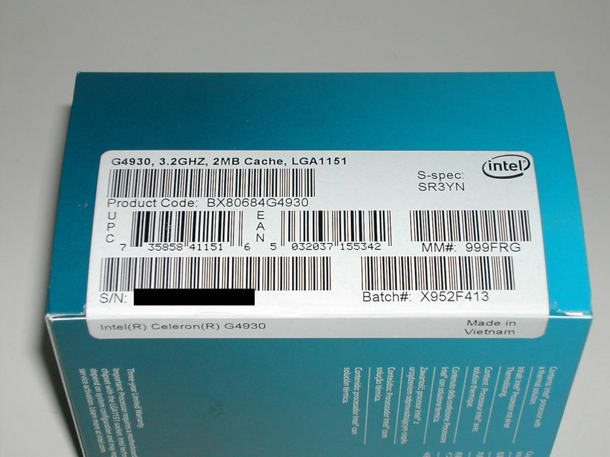  unused Celeron G4930 LGA1151