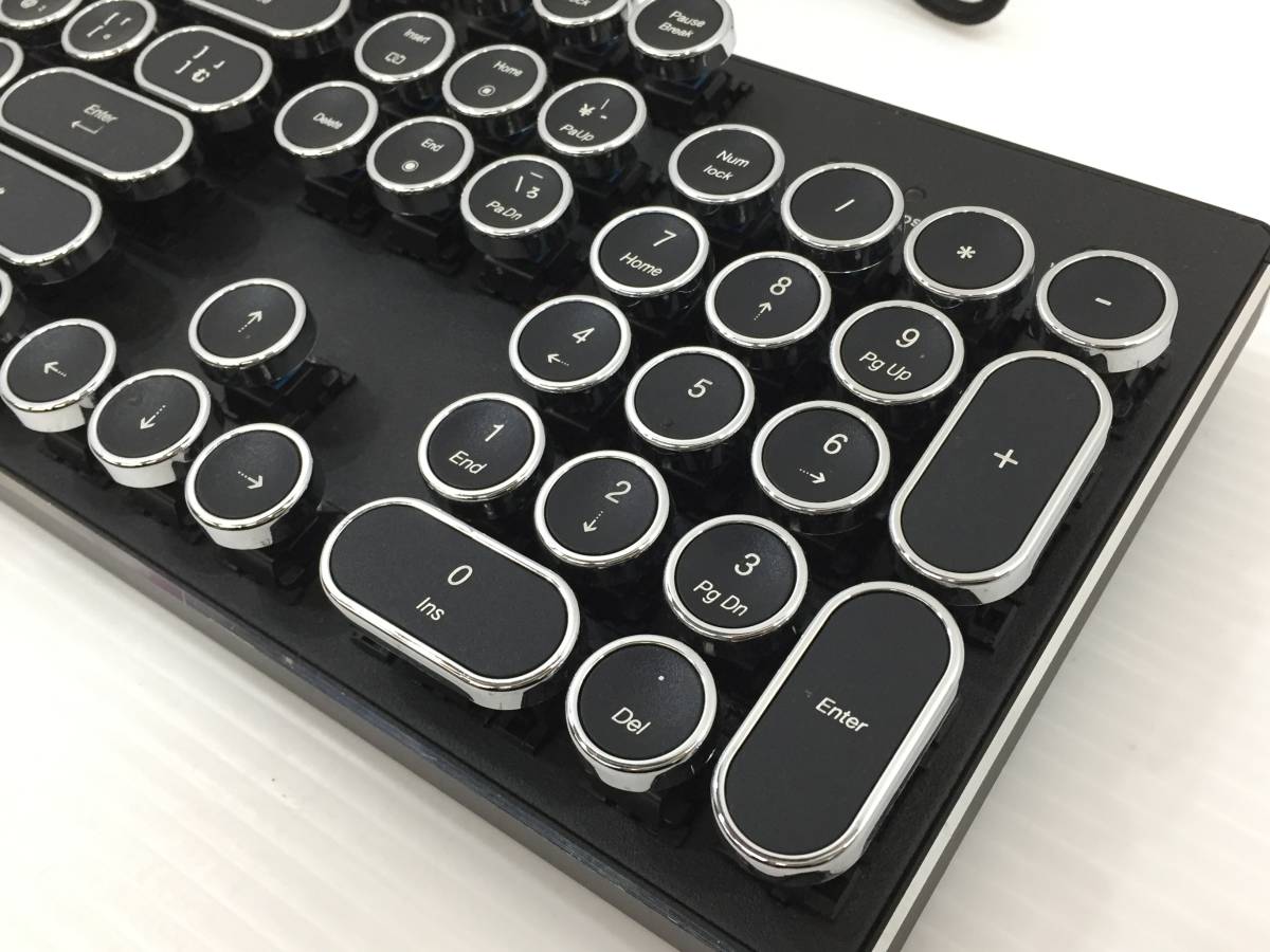 ◇タイプライター風 メカニカルキーボード キーボード 有線 Keyboard メカニカルキーボード 現状品◇_画像2