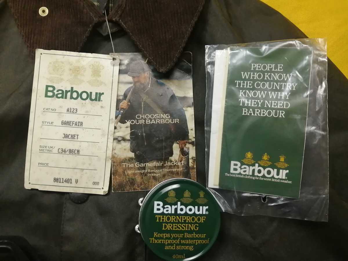 Deadstock◎Barbour Game fair c34 1988 80s デッドストック 英国製