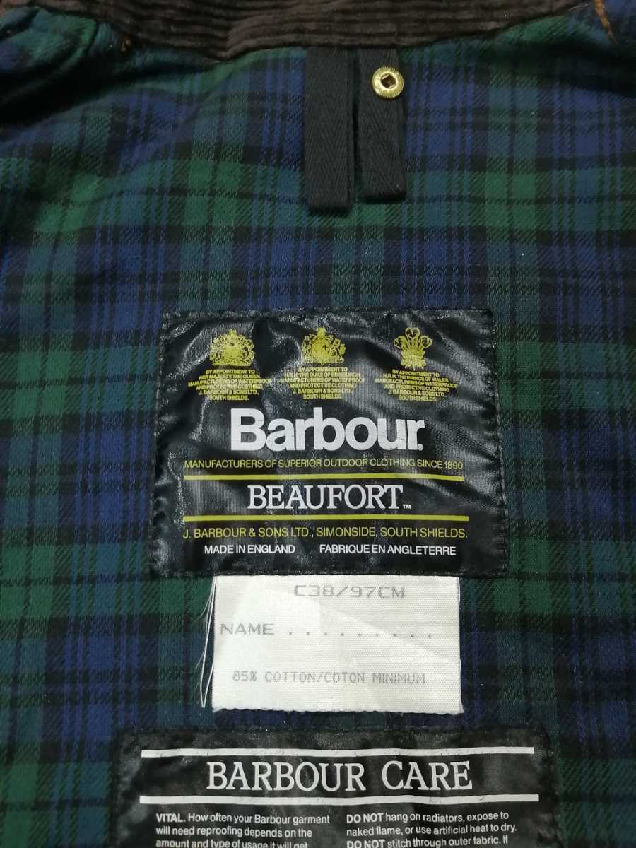 1991年 Barbour beaufort バーク c38 ◎スペシャル ミント