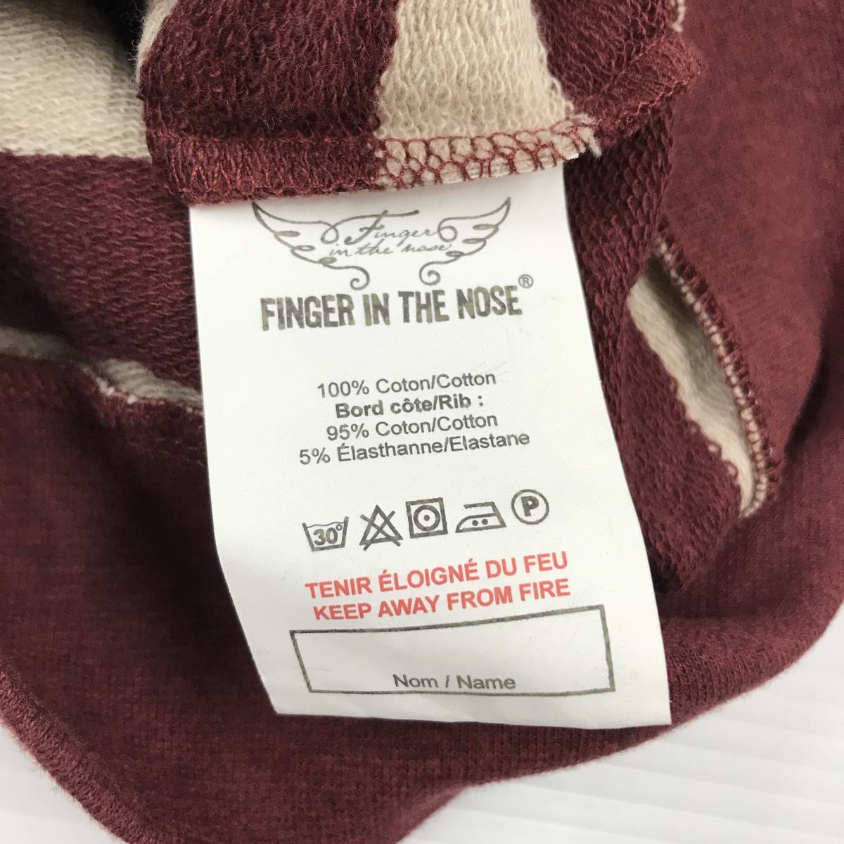 /L/ Finger in the nose Zip Parker окантовка вино Brown белый бирка мужчина девочка Kids палец in The нос 