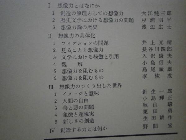 ☆『岩波講座 文学 2 創造と想像力』生田耕作、大江健三郎、野間宏 他岩波書店1976年-初版函付_画像3