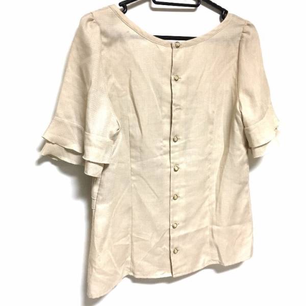  стандартный JILL STUART оборка cut and sewn рубашка блуза бежевый Jill Stuart S бесплатная доставка 