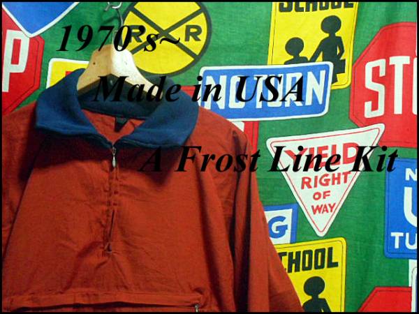 ★オススメ★USA製アメリカアメリカ製米国製ビンテージプルオーバーアウトドアジャケット赤茶×紺珍品TALONタロンジップ70s70年代ツートン_《 1970s~ A Frost Line Kit 》
