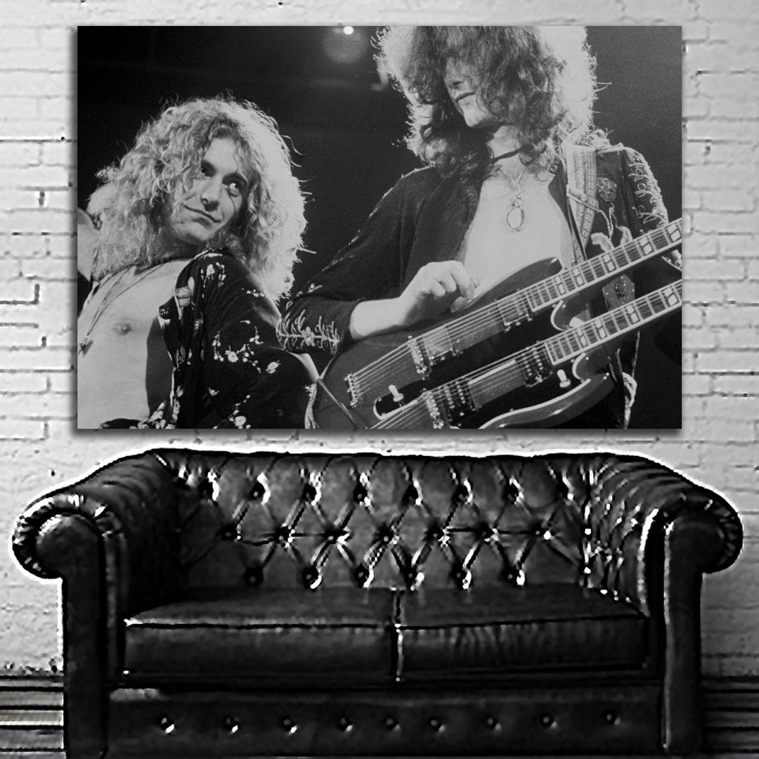 レッド ツェッペリン Led Zeppelin ポスター ボード パネル フレーム 70x50cm ジミー ペイジ ゼッペリン 海外 グッズ 写真 雑貨 フォト 17_画像1