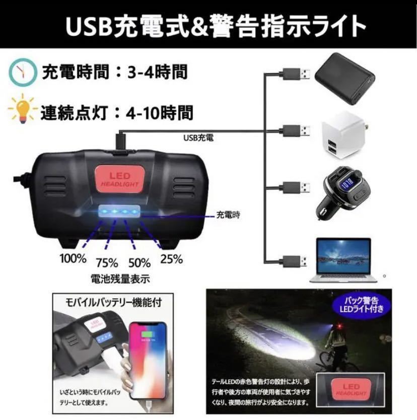 LEDヘッドライト usb充電式 LEDヘッドランプ アウトドア用ヘッドライト