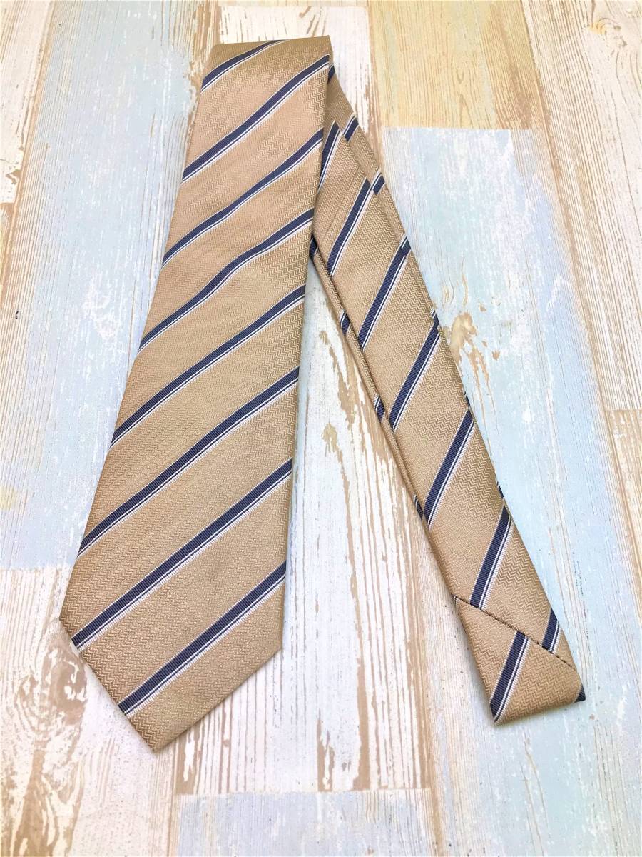  new goods * ARMANI COLLEZIONI Armani koretso-ni* necktie Gold bronze series stripe series * Italy made silk 