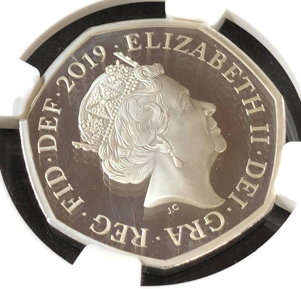 2019年 イギリス シャーロック ホームズ ピエフォー 50P 銀貨 NGC PF69UC 準最高鑑定 人気 英国 シルバー プルーフ コイン_画像9