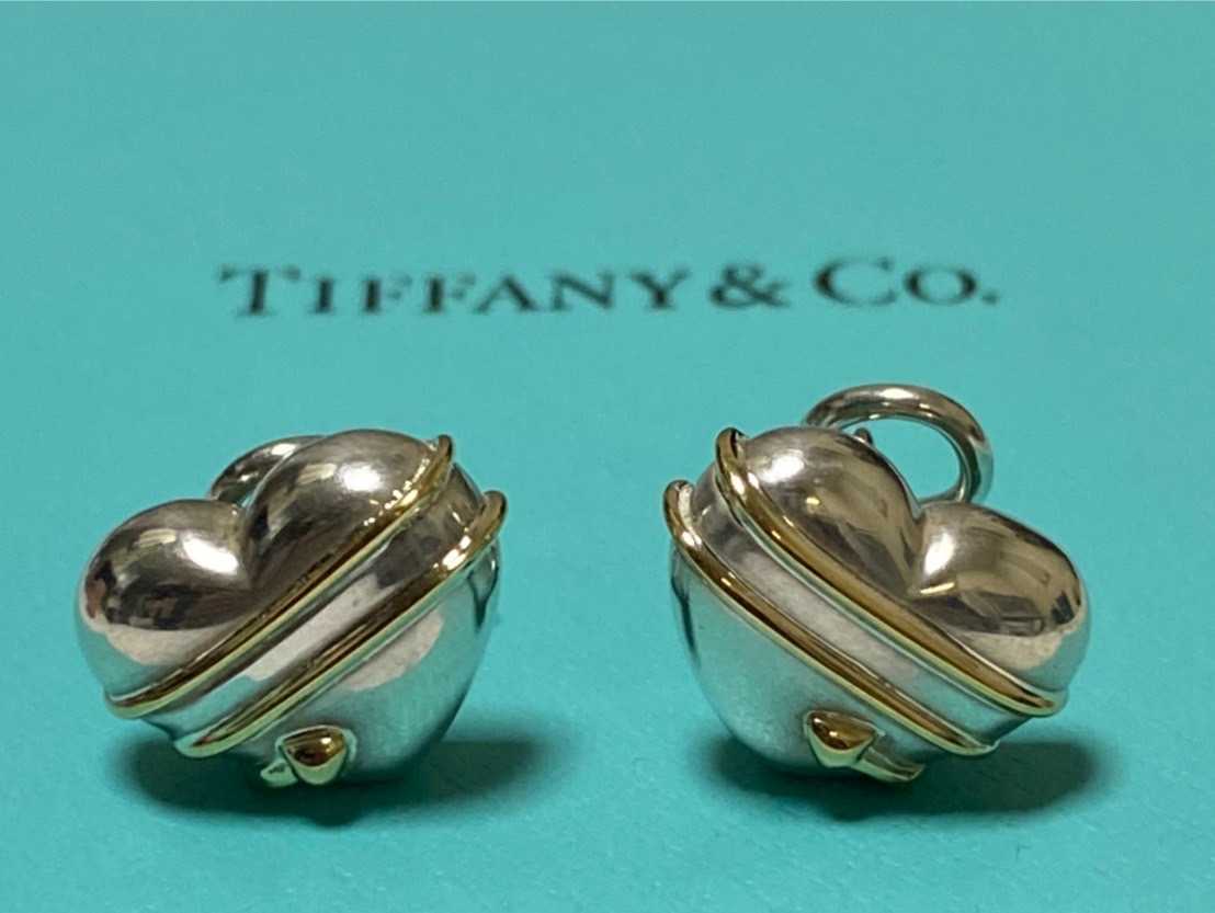 TIFFANY＆CO．ティファニー　ハート アロー コンビ ピアス　イヤリング　SV925 750 K18 _画像1