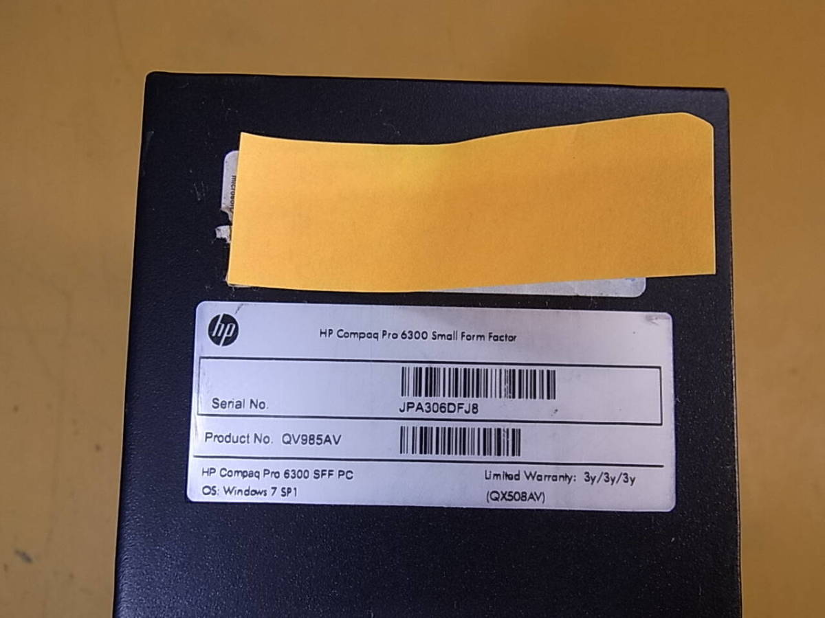 □R/778☆hp☆デスクトップパソコン☆Compaq Pro 6300☆Core i5-3470 3.20GHz☆メモリ/HDD/OSなし☆動作不明☆ジャンク_画像2