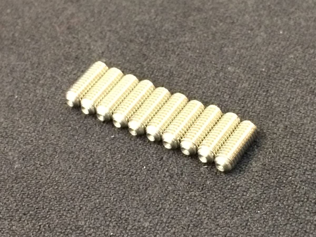 Stainless Saddle Height Screws Set For 5-Strings Bass (10) / 5弦ベース 弦高イモネジ M3(8mm×10）日本全国送料無料！_画像3