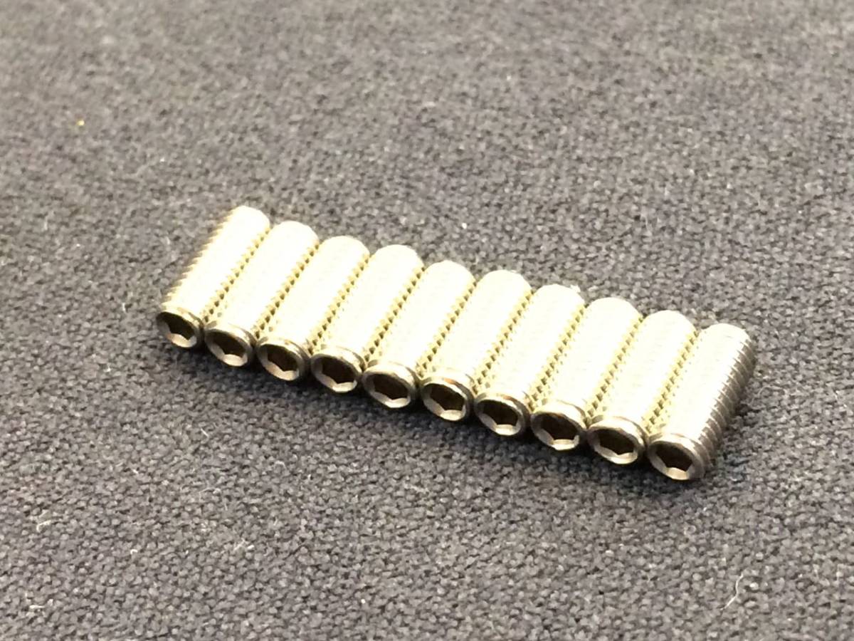 Stainless Saddle Height Screws Set For 5-Strings Bass (10) / 5弦ベース 弦高イモネジ M3(8mm×10）日本全国送料無料！_画像1