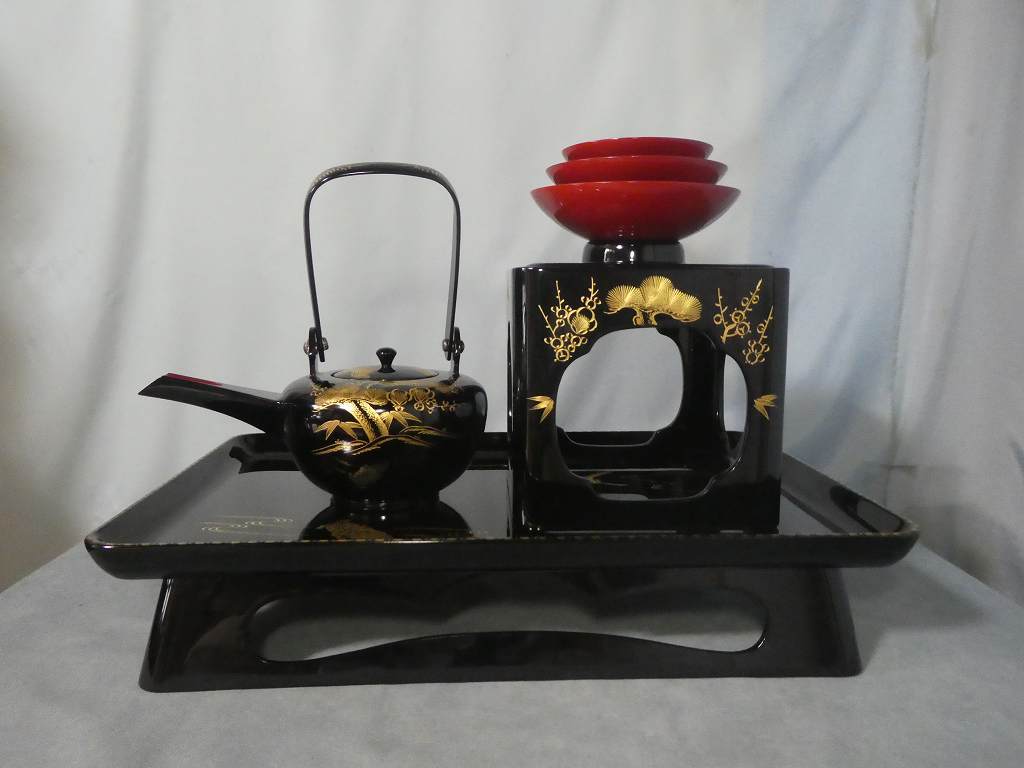 < sho > * колесо остров краска из дерева лакированные изделия чашечка для сакэ шт. .. чашечка для сакэ . сакэ тосо комплект прекрасный товар *
