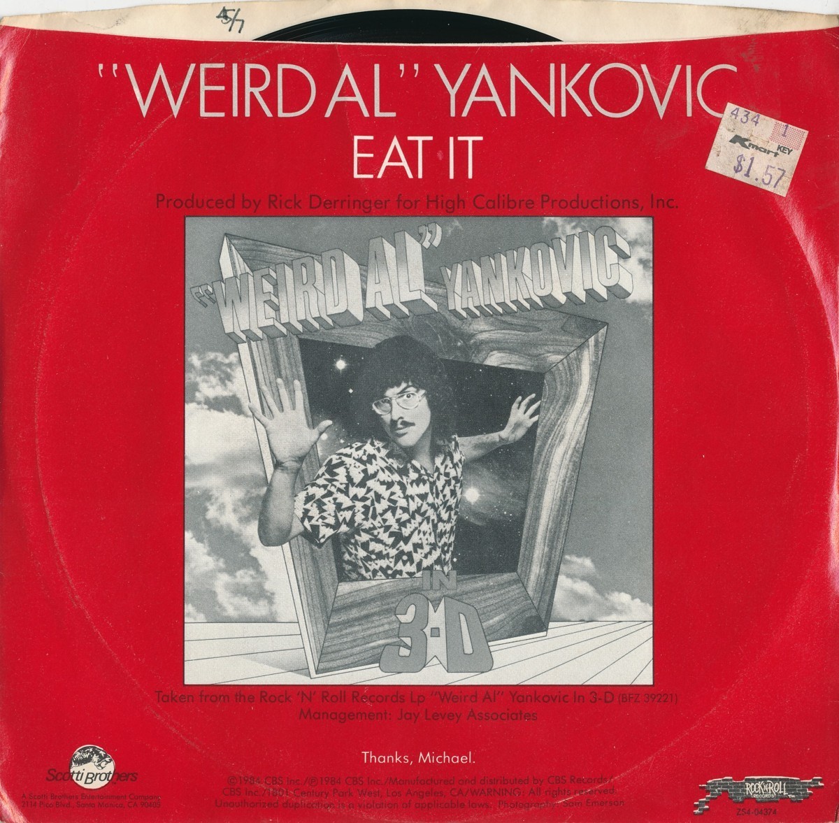 "WEIRD AL" YANKOVIC - EAT IT /US盤/中古7インチ!! 商品管理番号：3325_画像2