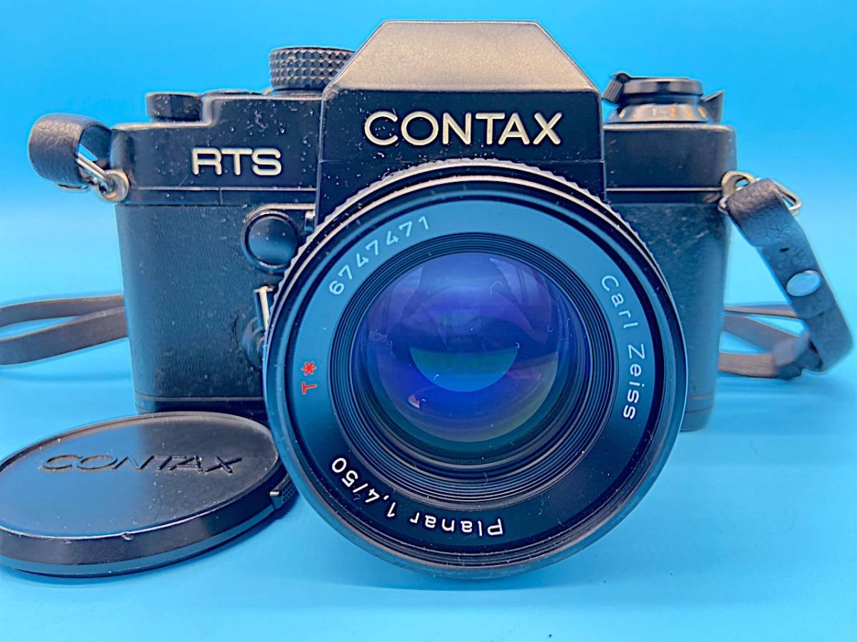 D343［動作未確認］ CONTAX コンタックス カメラ RTS レンズ carl Zeiss Planar 1.4/50