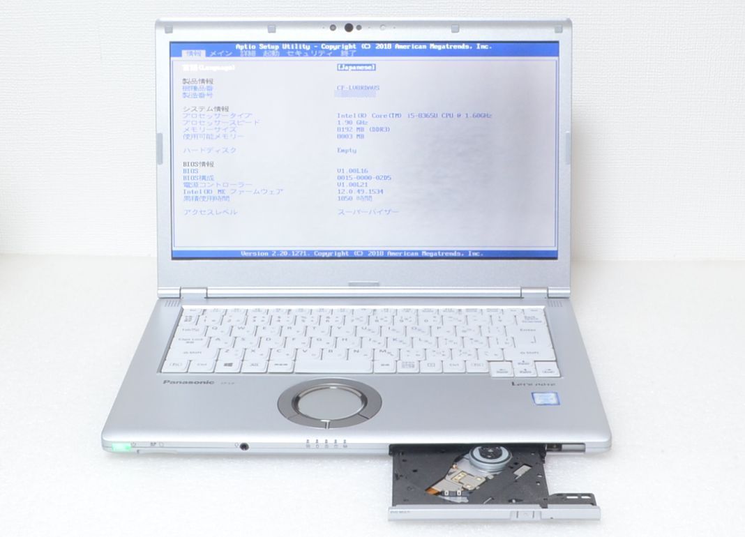 1850時間 Panasonic Let's note CF-LV8RDAVS Core i5 8365U 8GB SSD欠品 ジャンク 管理J2560_画像1
