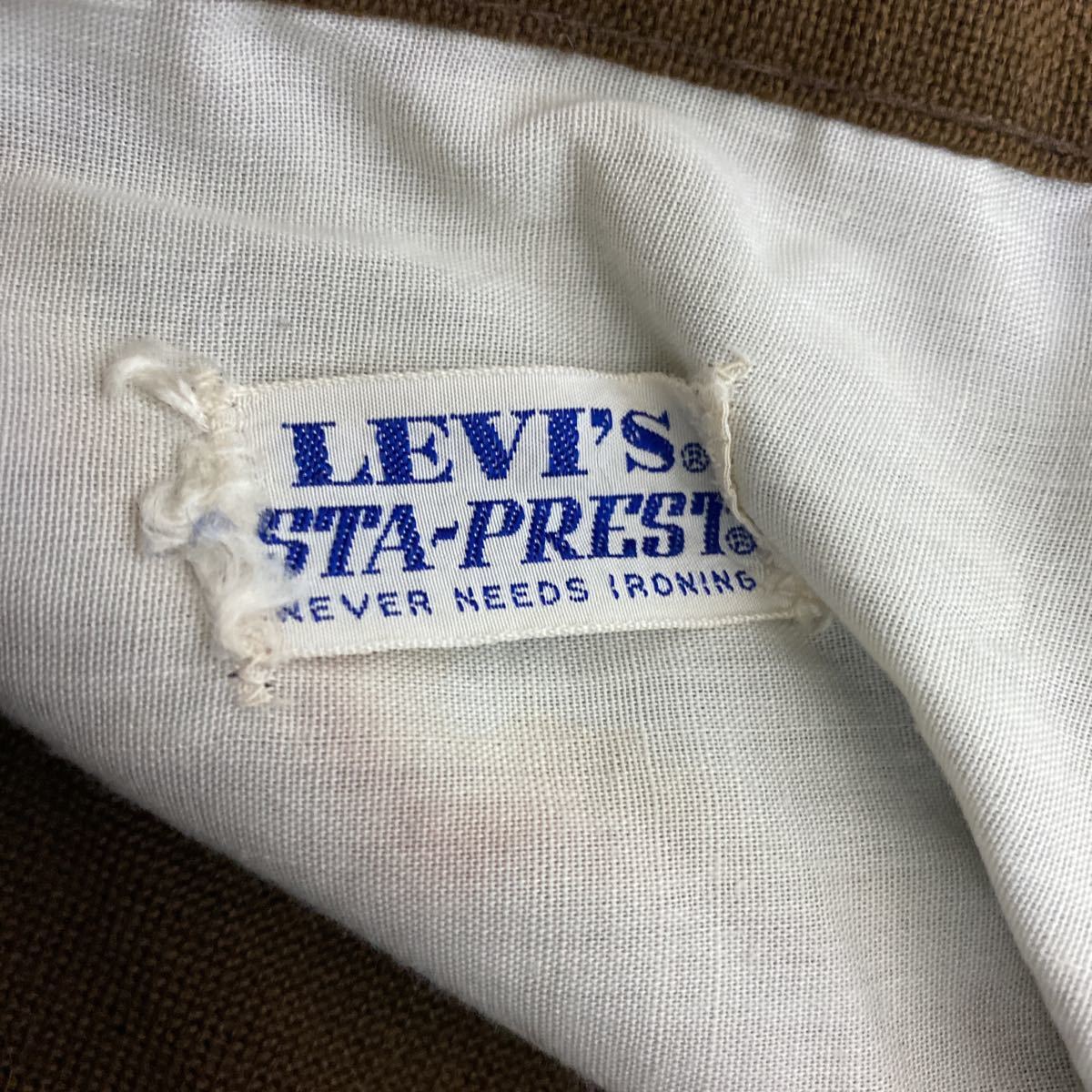 Levi's STA-PREST BIG E 60’s70’sビンテージ　ビッグE60年代70年代 リーバイス スタプレ スラックスパンツ  TALONジップ 古着