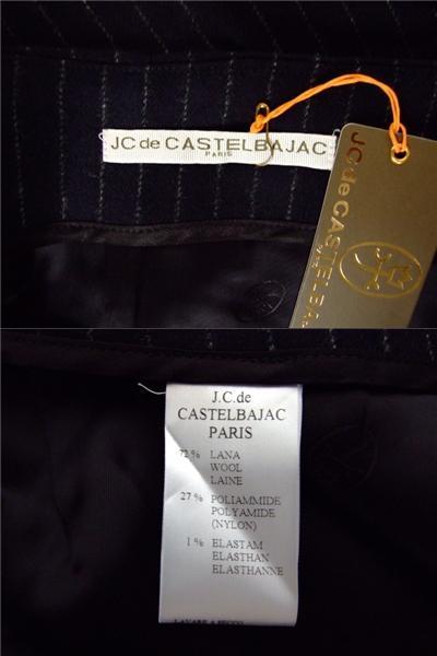 JC de CASTELBAJAC カステルバジャック アパレル レディースタイトスカート ブラック ストライプ サイズ：42 6655/7623_画像3