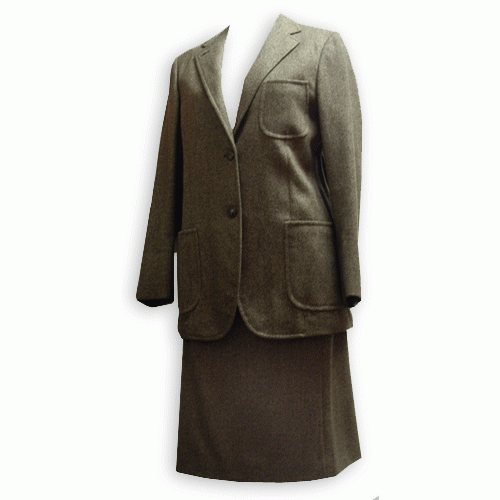 HERMES Hermes apparel lady's skirt suit setup MARRON size :38 370009DK