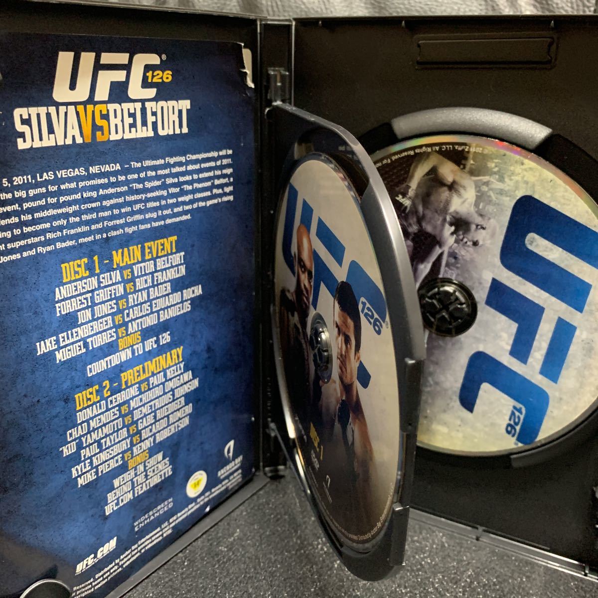 UFC 126-Silva Vs. Belfort DVD 山本“KID”徳郁 vs デメトリアス・ジョンソン（DJ）堀口恭司 セコンド入　MMA_画像4