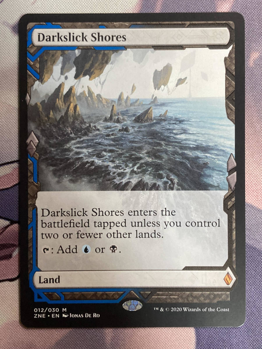 MTG　《闇滑りの岸/Darkslick Shores》　ZNE　英語_画像1