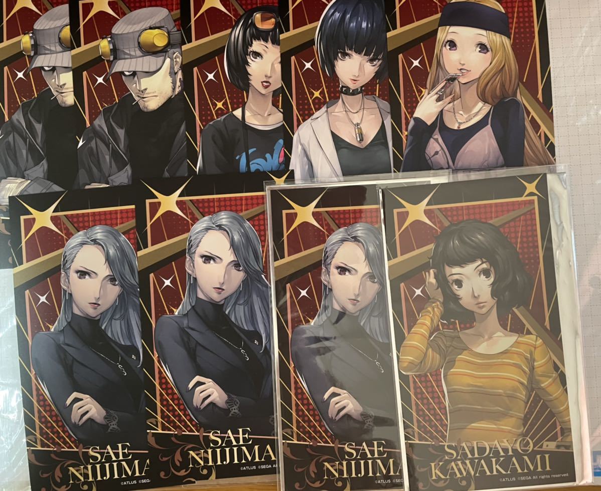 ペルソナ5 セガコラボカフェ ビジュアルカードセット 明智吾郎など 2